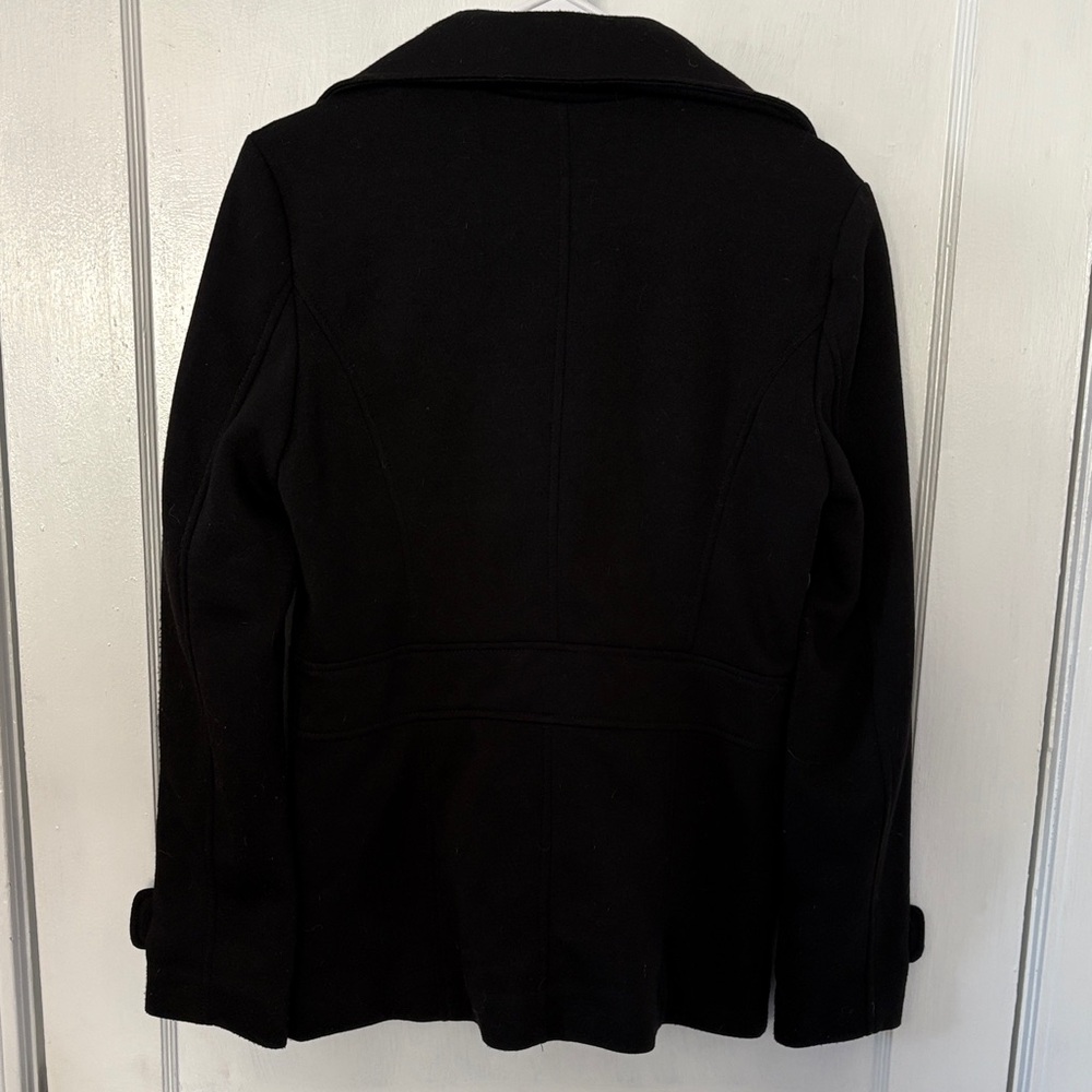 Express Women's Classic Black Pea Coat - Picture 5 of 5
